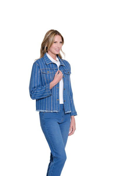 Embellished Denim Jacket - Medium Indigo