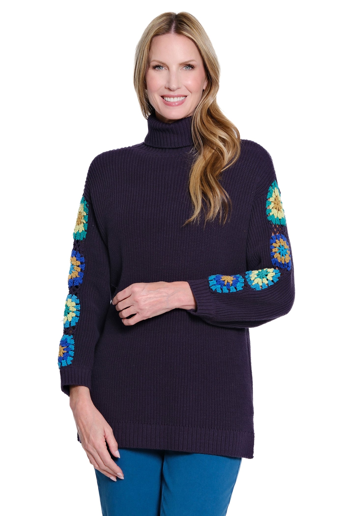 Mock Neck Sweater - Midnight