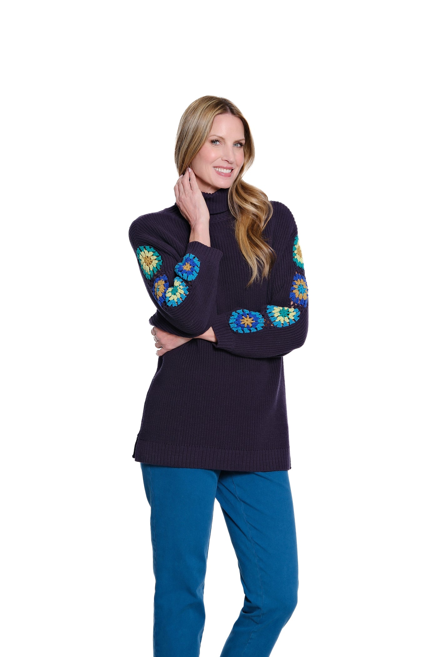 Mock Neck Sweater - Midnight