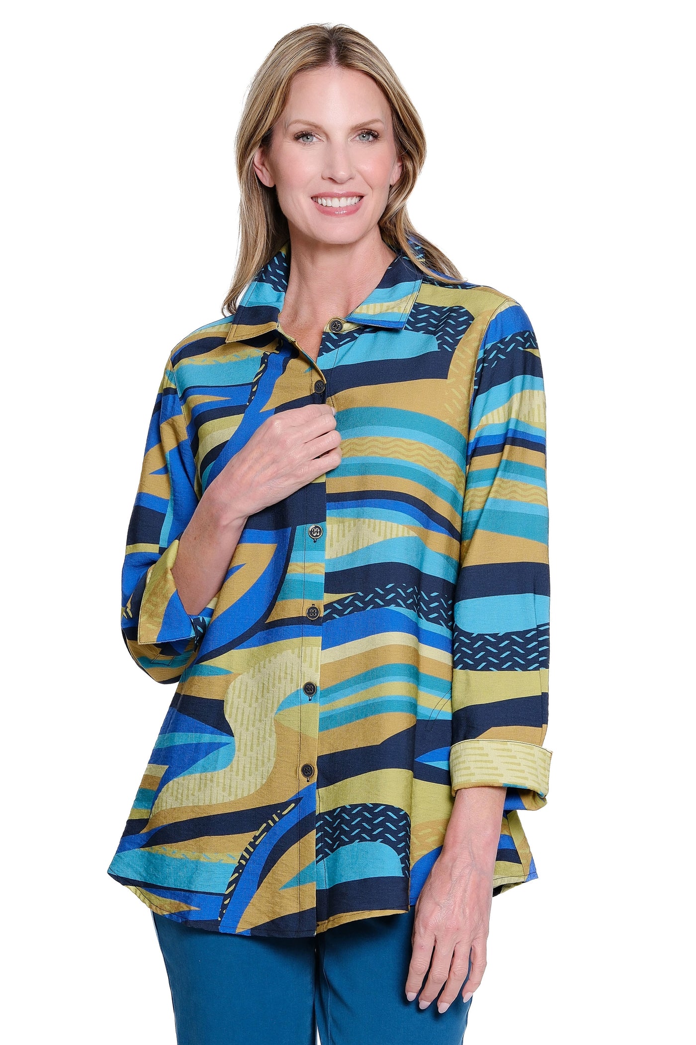Print Woven Shirt - Petite - Multi