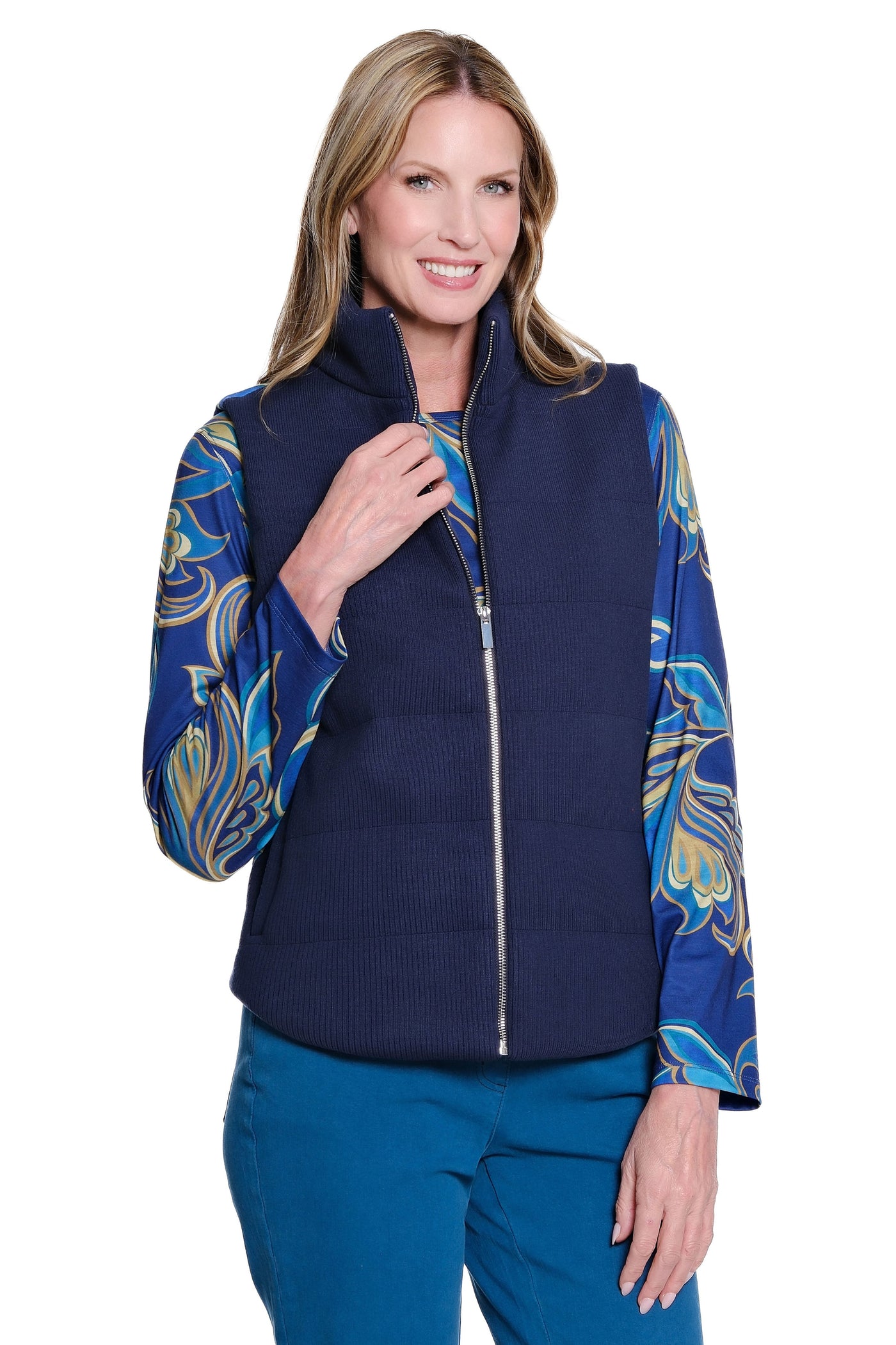 Quilted Knit Vest - Midnight