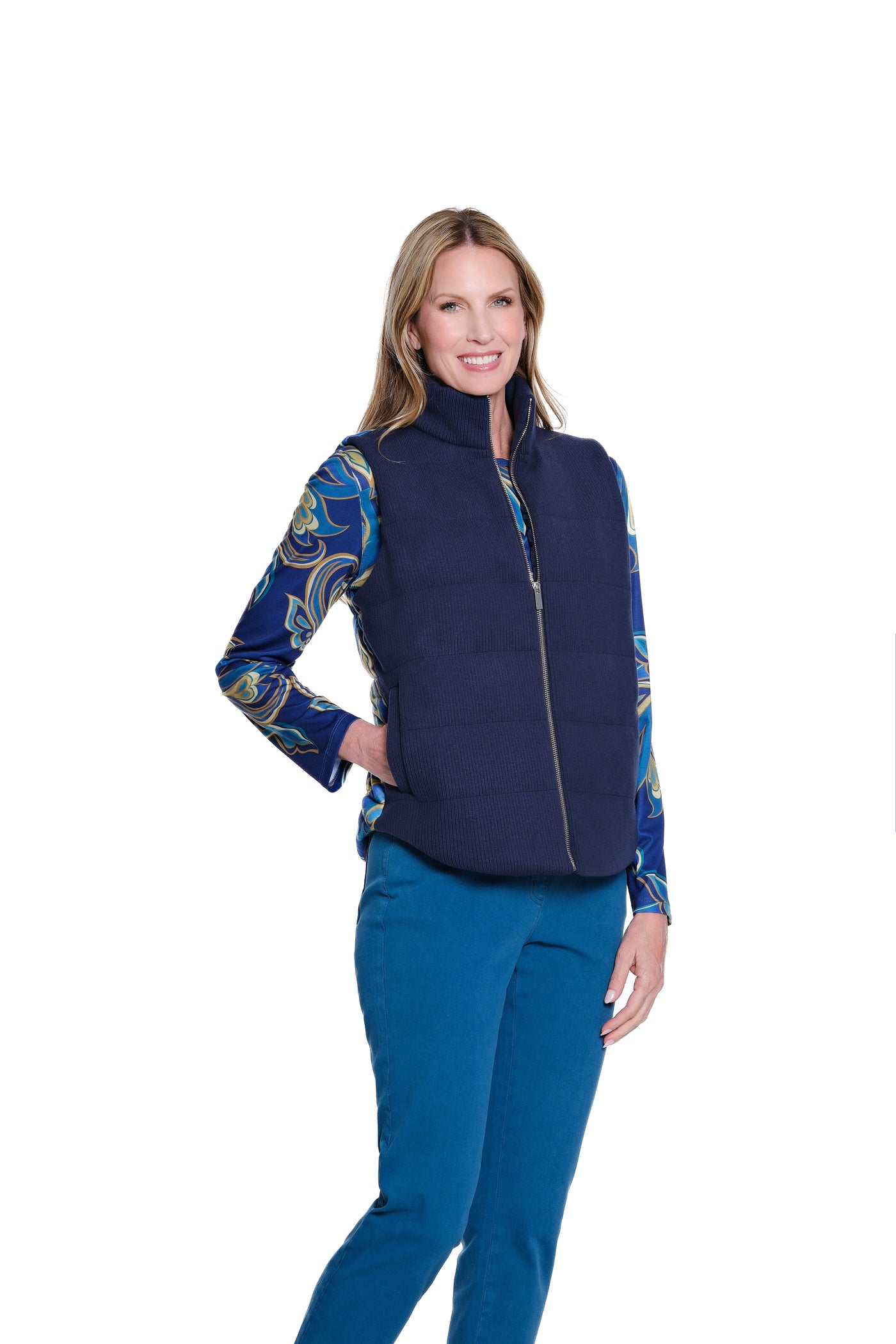 Quilted Knit Vest - Midnight