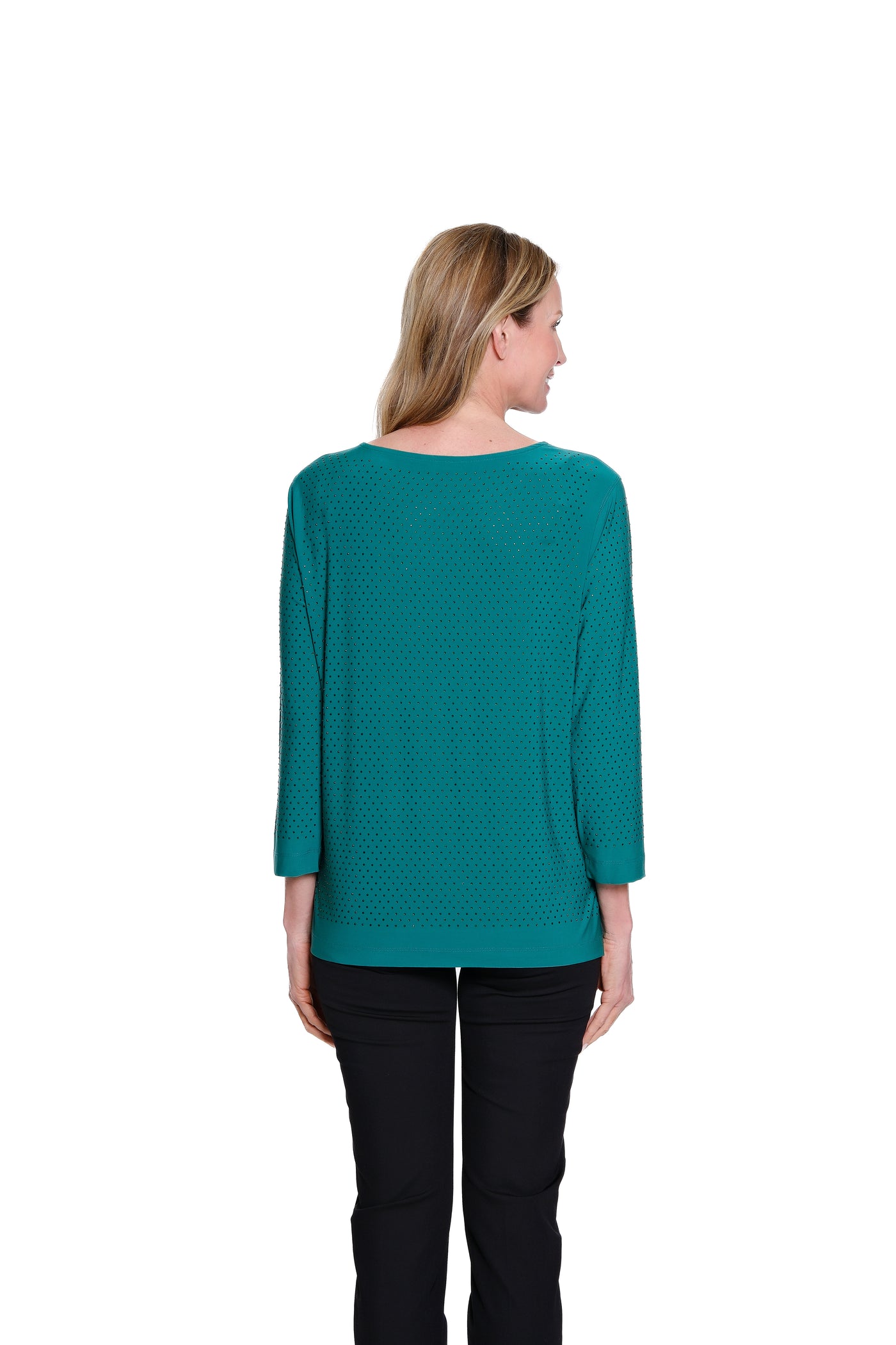 High-Neck Knit Top - Plus - Evergreen