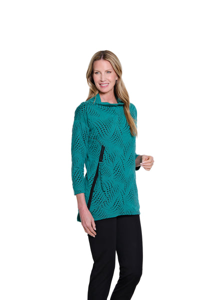 Jacquard Knit Top - Evergreen