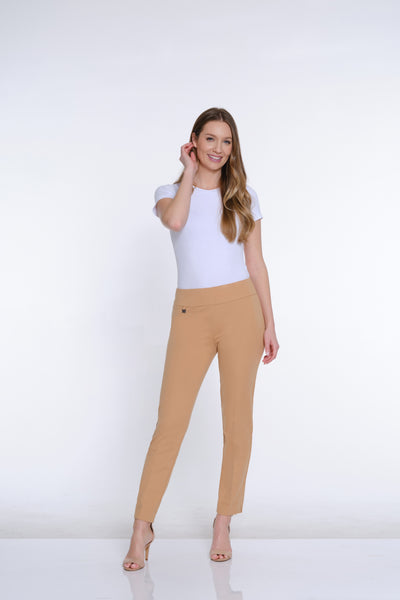 Ease-Y-Fit Knit Ankle Pant - Camel