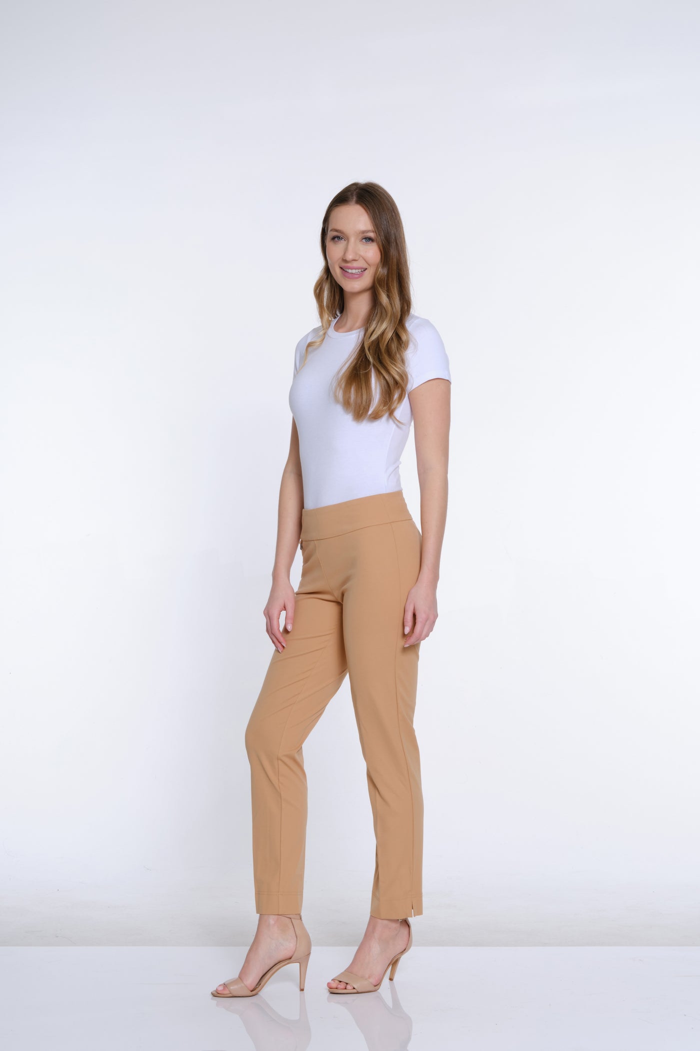 Ease-Y-Fit Knit Ankle Pant - Camel