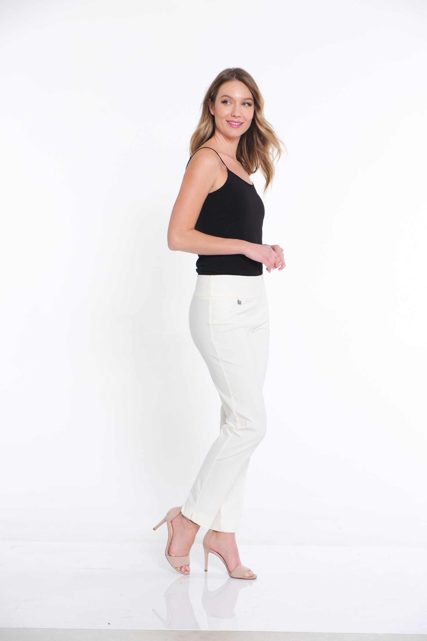 Ease-Y-Fit Knit Ankle Pant - Soft White