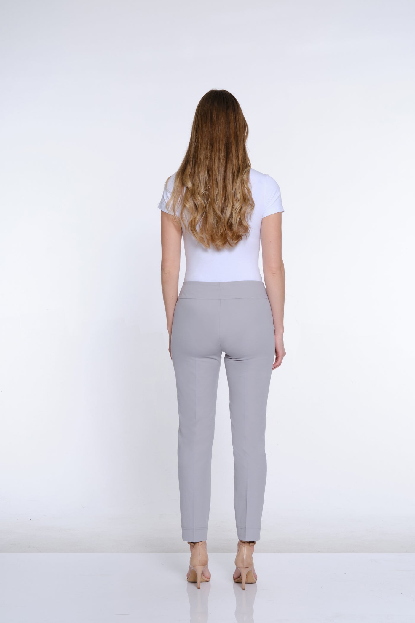 Ease-Y-Fit Knit Ankle Pant - Petite - Sky Grey