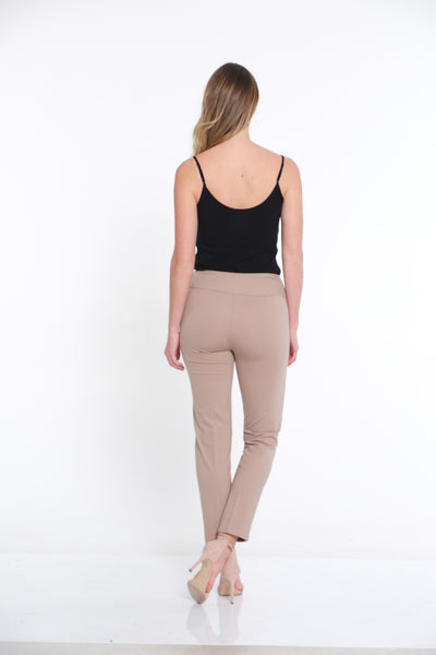 Ease-Y-Fit Knit Ankle Pant - Stone