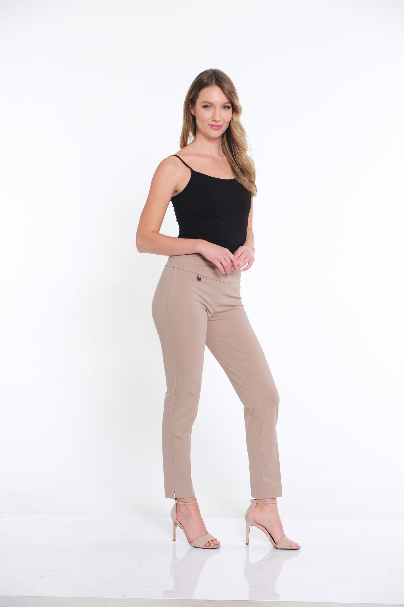 Ease-Y-Fit Knit Ankle Pant - Stone