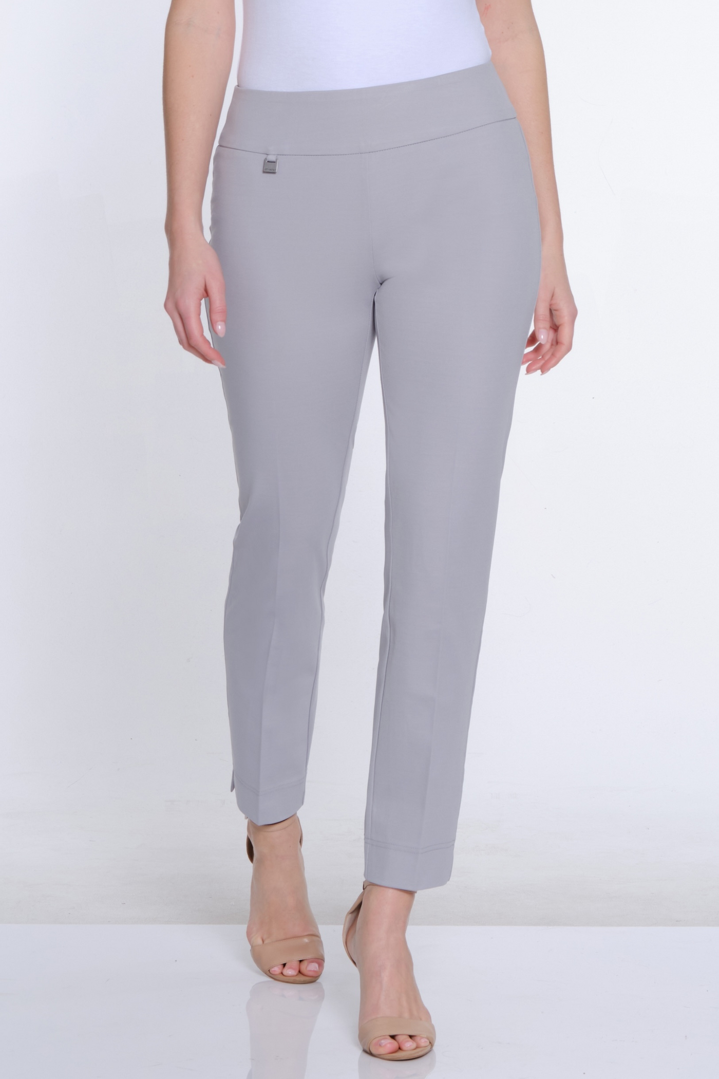 Ease-Y-Fit Knit Ankle Pant - Petite - Sky Grey