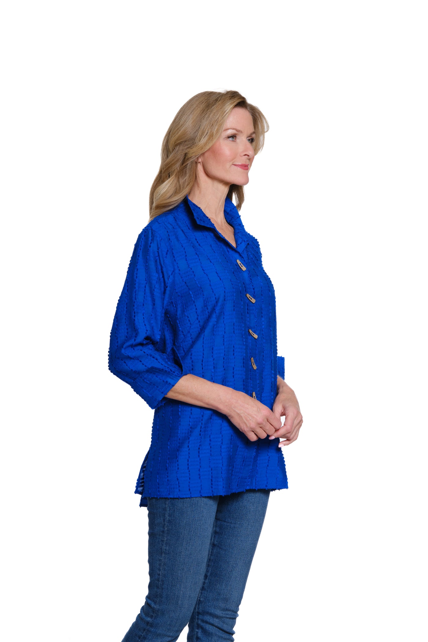 Jacquard Check Shirt - Dazzling Blue