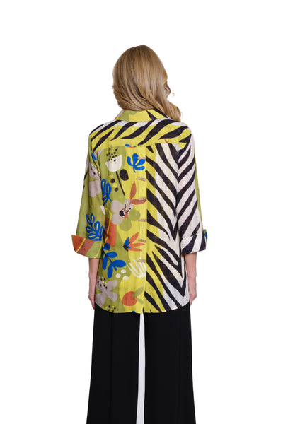 Printed Button-Front Shirt - Plus - Multi