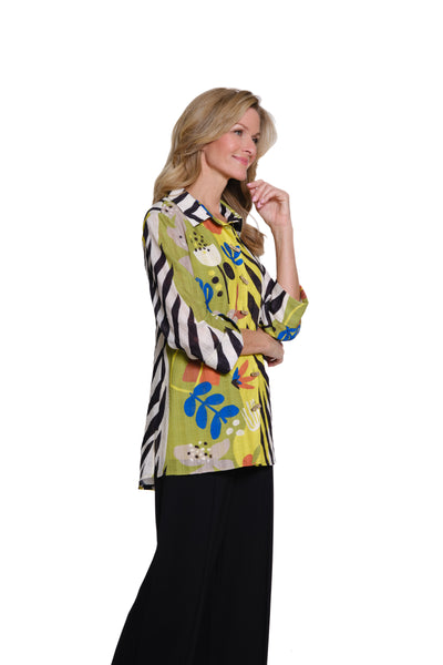 Printed Button-Front Shirt - Plus - Multi