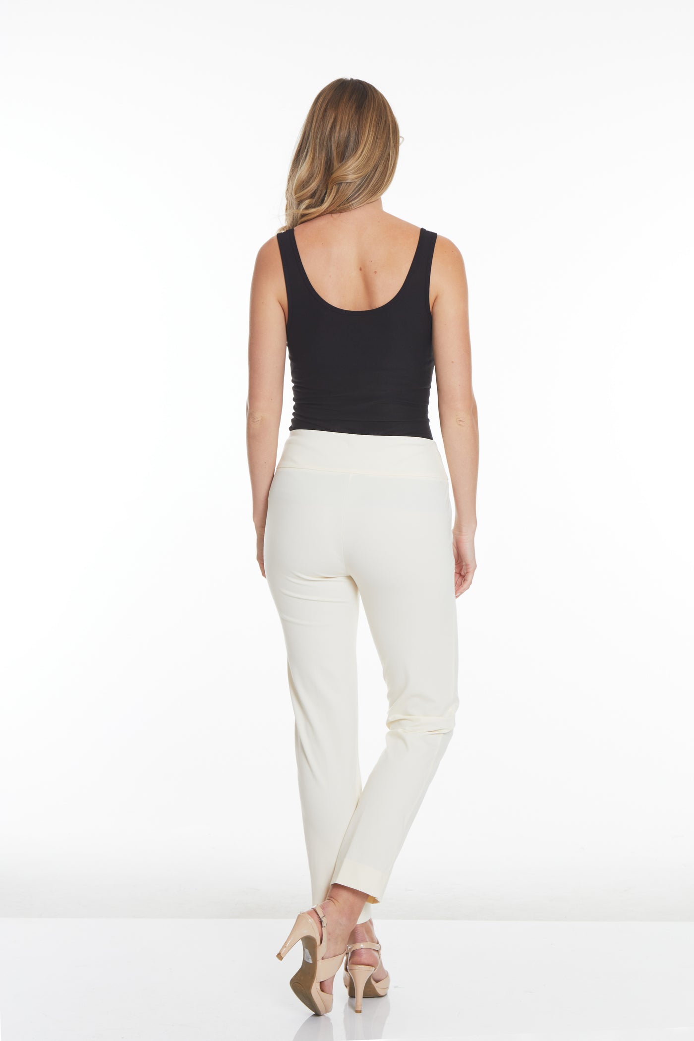 Pull-On Solid Ease-Y-Fit Knit Ankle Leg Pant - Winter White