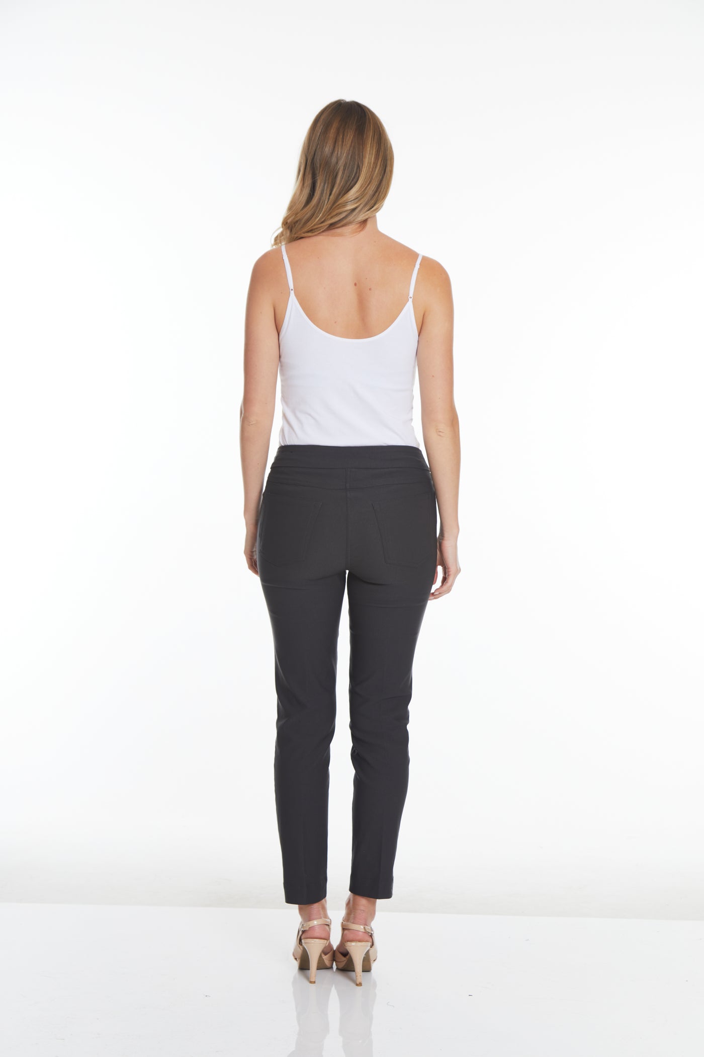 PULL-ON ANKLE PANT with REAL FRONT & BACK POCKETS - Intense Gray