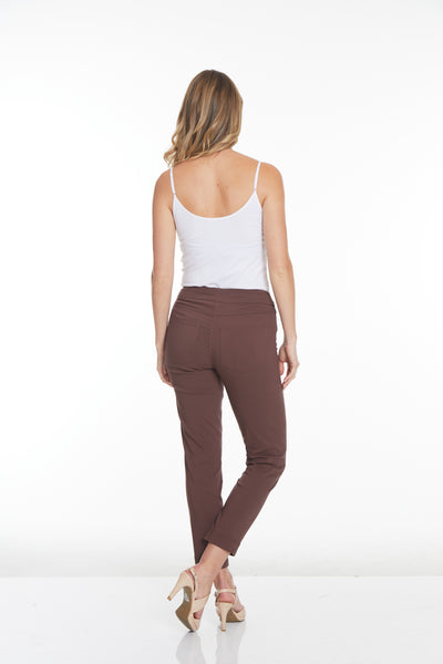 PULL-ON ANKLE PANT - Mocha