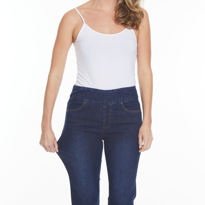Embellished Ankle Jean - Midnight Indigo