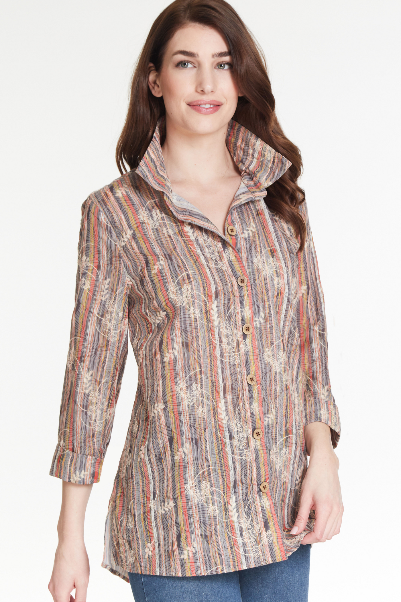 Button Front Shirt - Multi