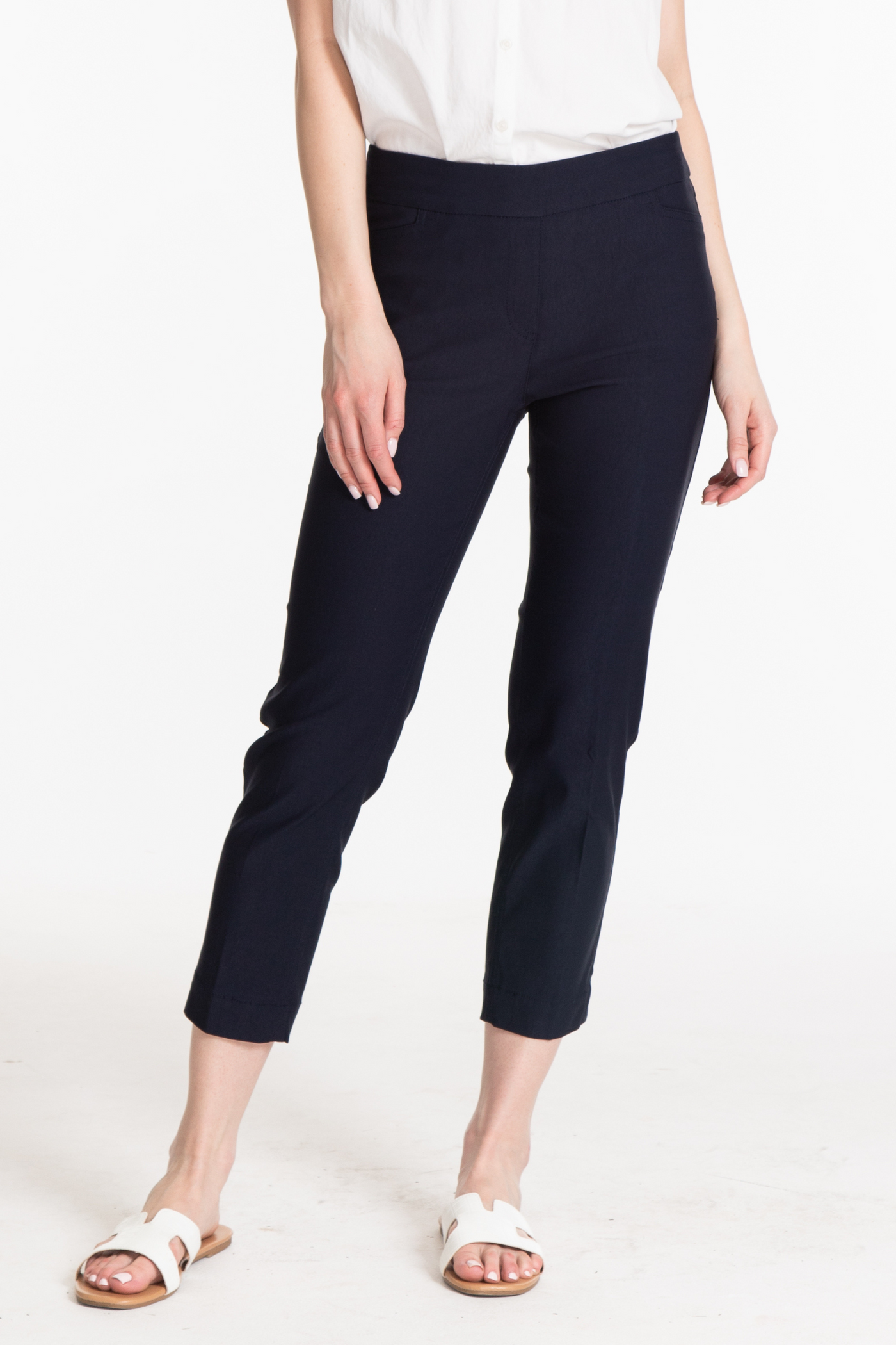 Pull-On Crop Pant With Real Front & Back Pockets - Petite - Midnight