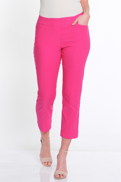 PLUS Pull-On Crop Pant With Real Front & Back Pockets - Women's - Bright Fuchsia