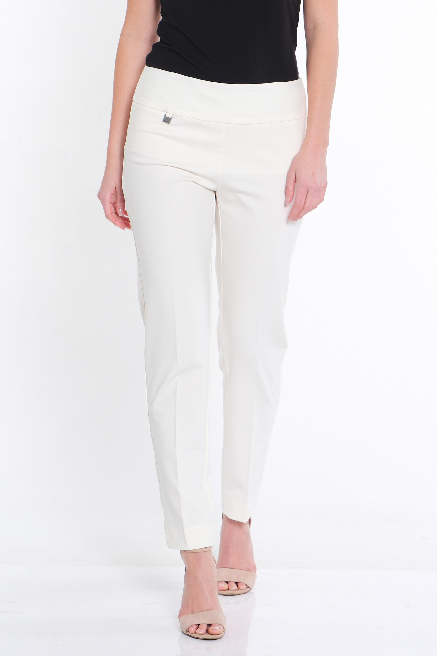 Ease-Y-Fit Knit Ankle Pant - Soft White
