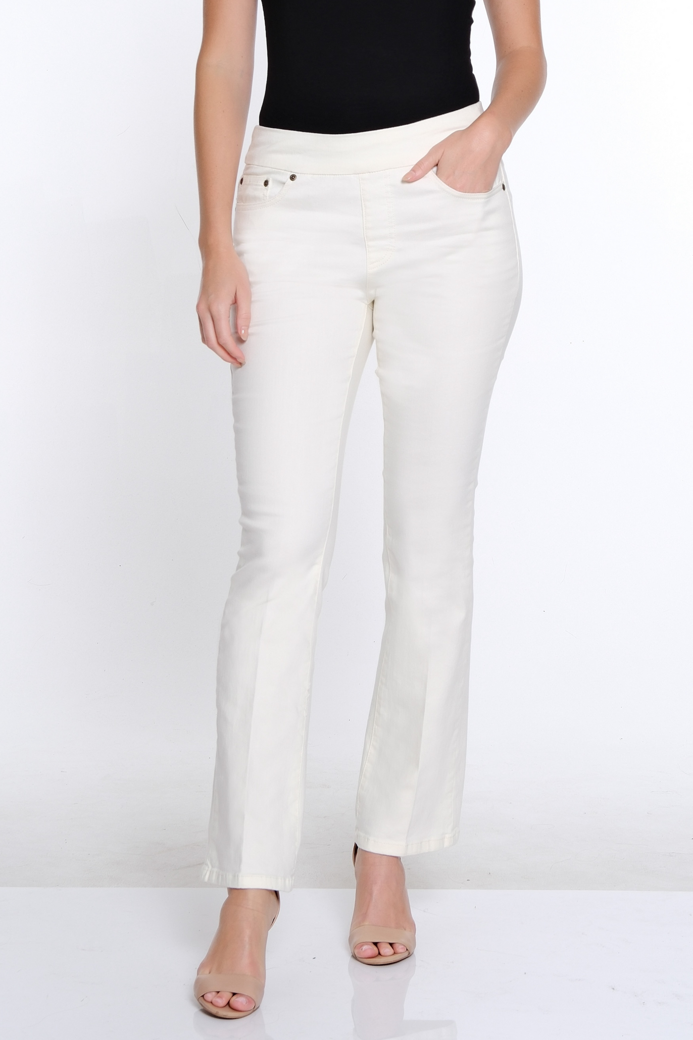 Flare Leg Jean- Ivory