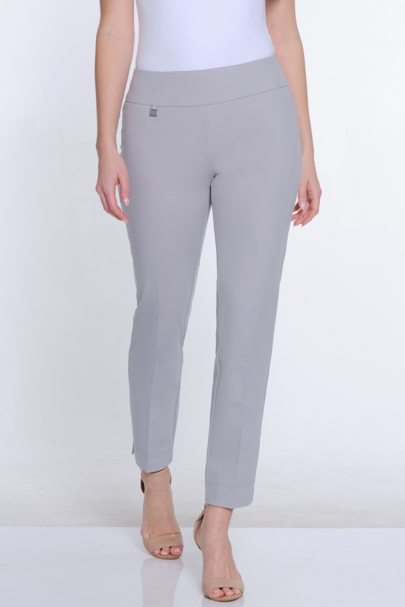 Ease-Y-Fit Knit Ankle Pant - Sky Grey