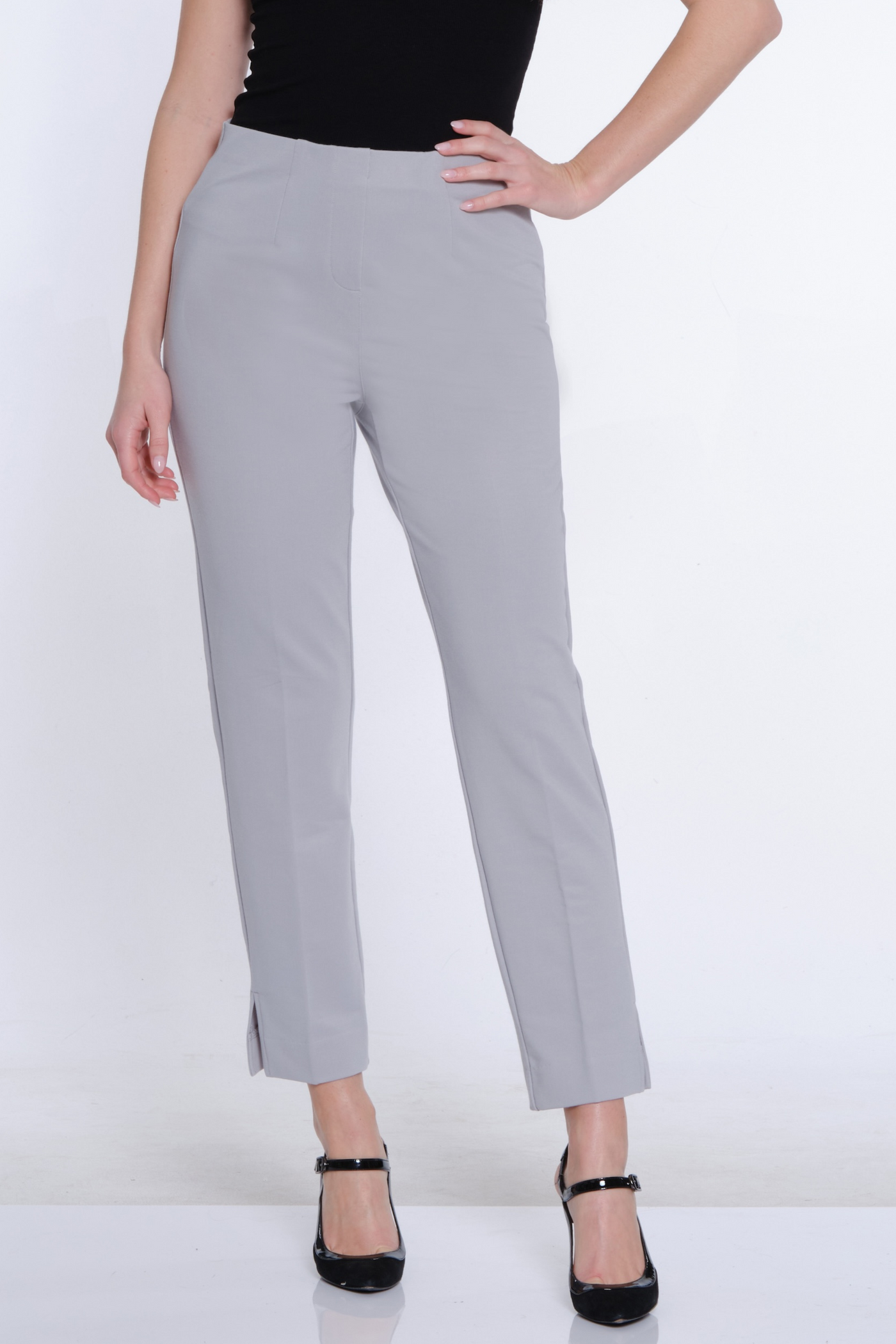 Terry Knit Ankle Pant - Sky Grey