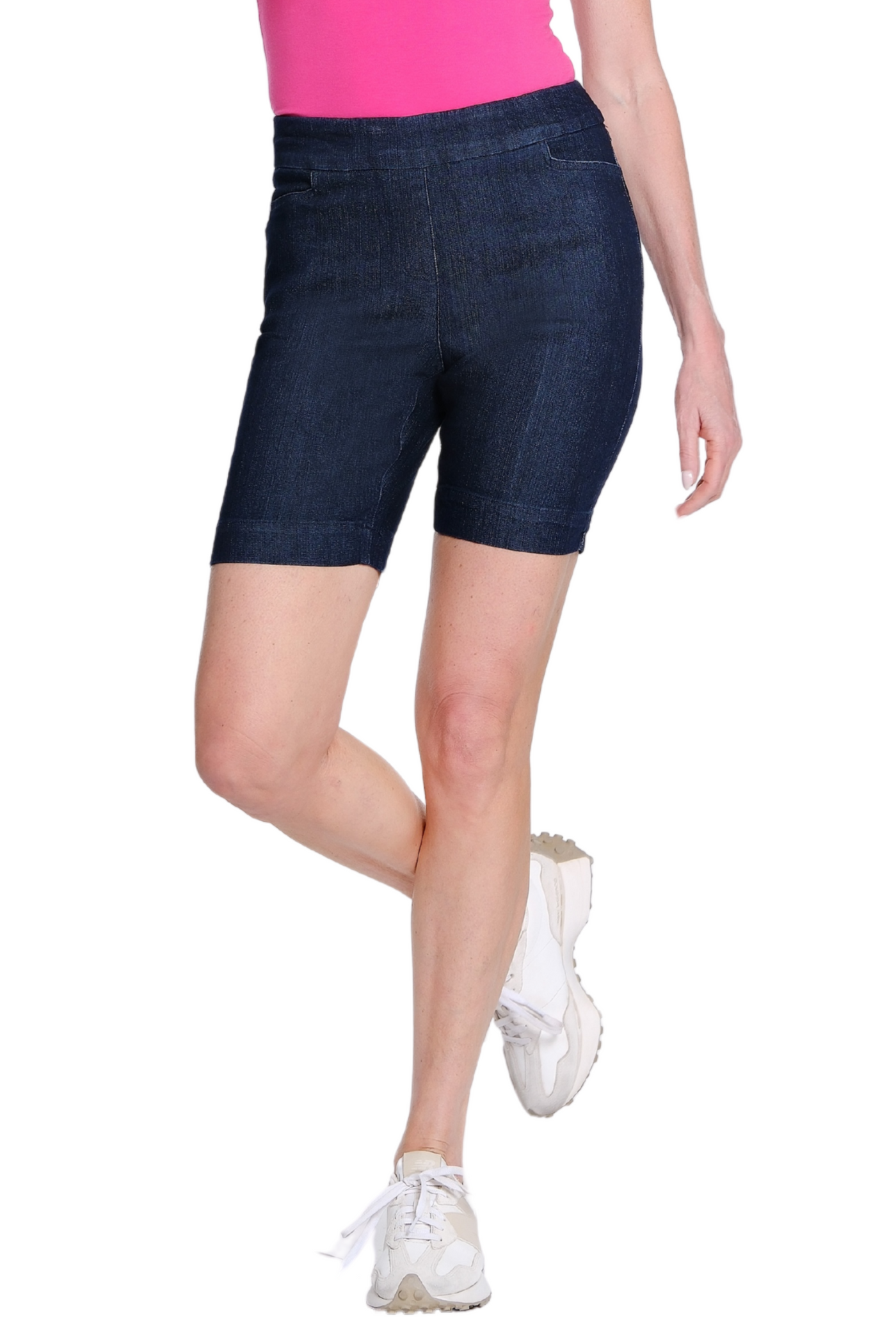 Pull On Denim Short with Real Pockets - Denim