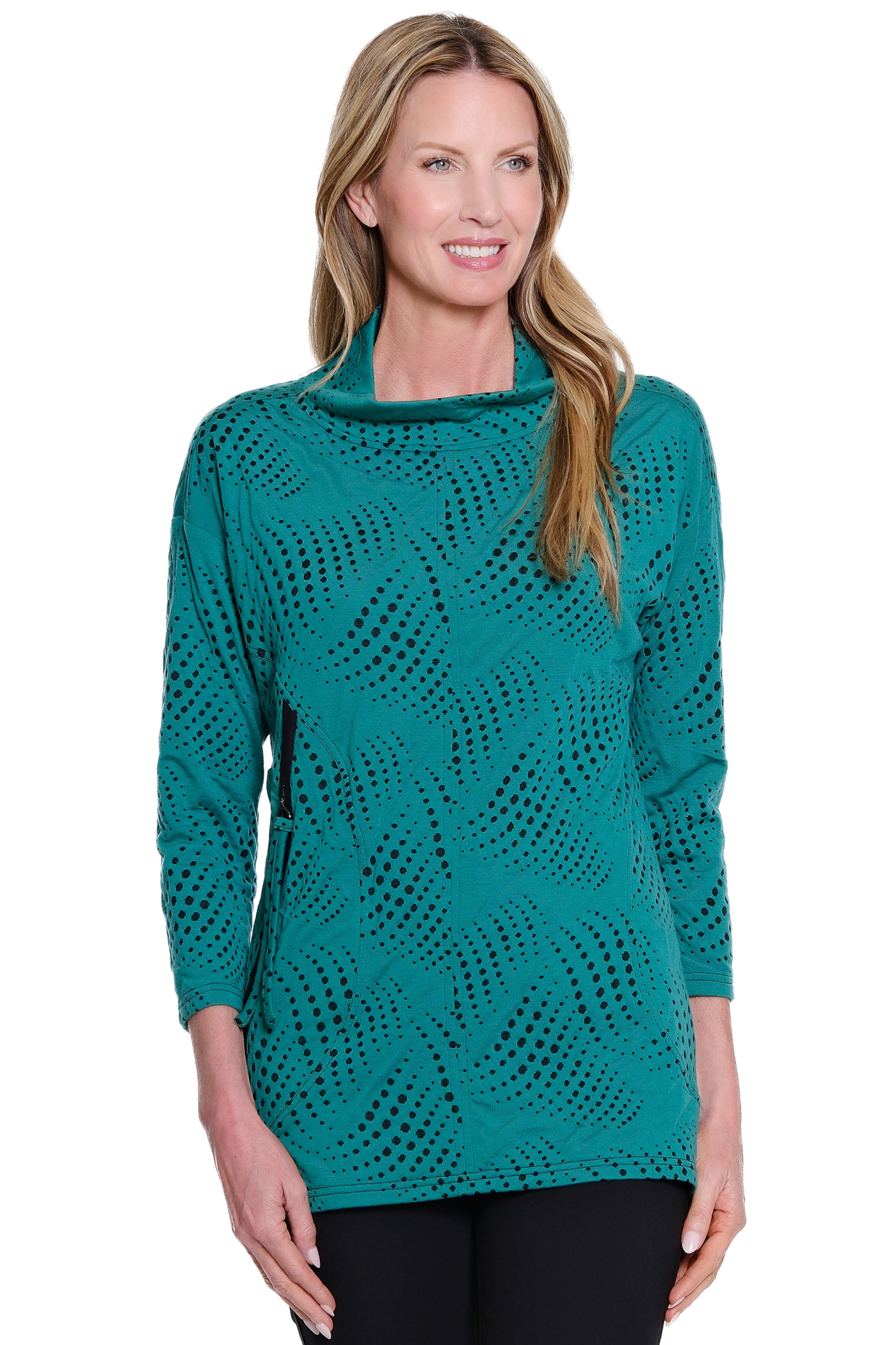 Jacquard Knit Top - Evergreen