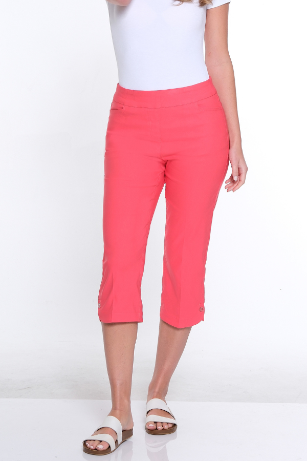 Solid Fine Line Capri- Watermelon