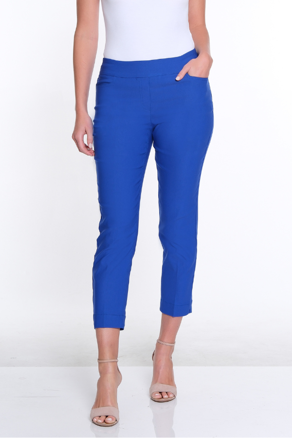 Solid Fine Line Crop Pant - Women's - Royal