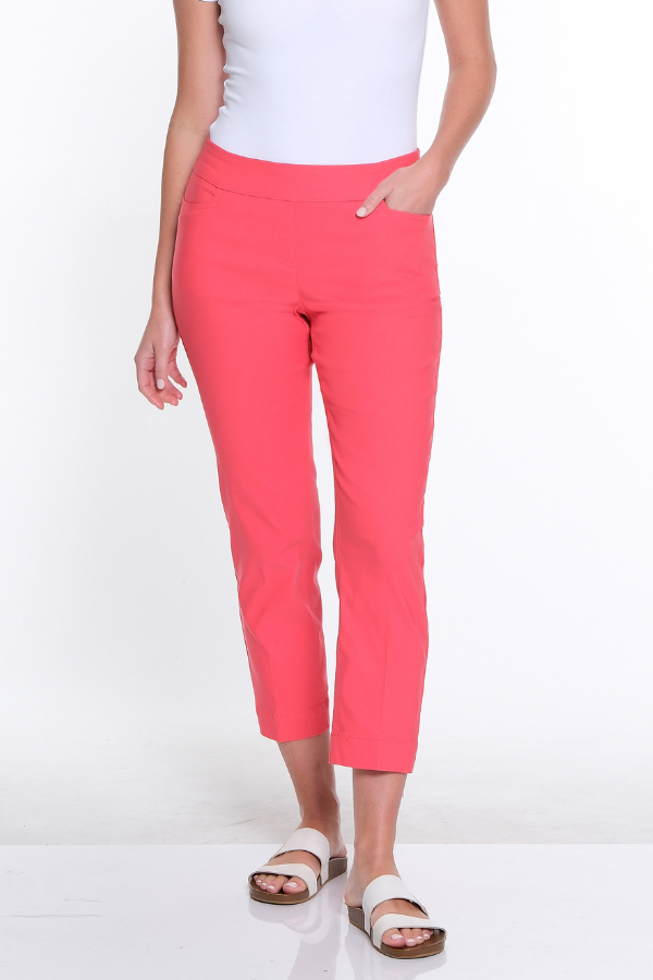 Pull-On Crop Pant With Real Front & Back Pockets - Watermelon