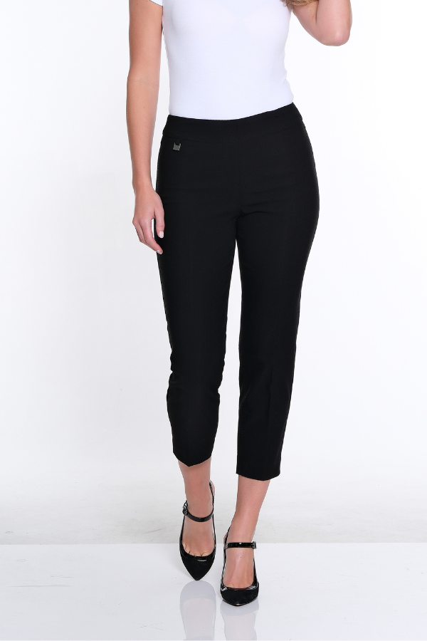 Woven Crop Pant- Black