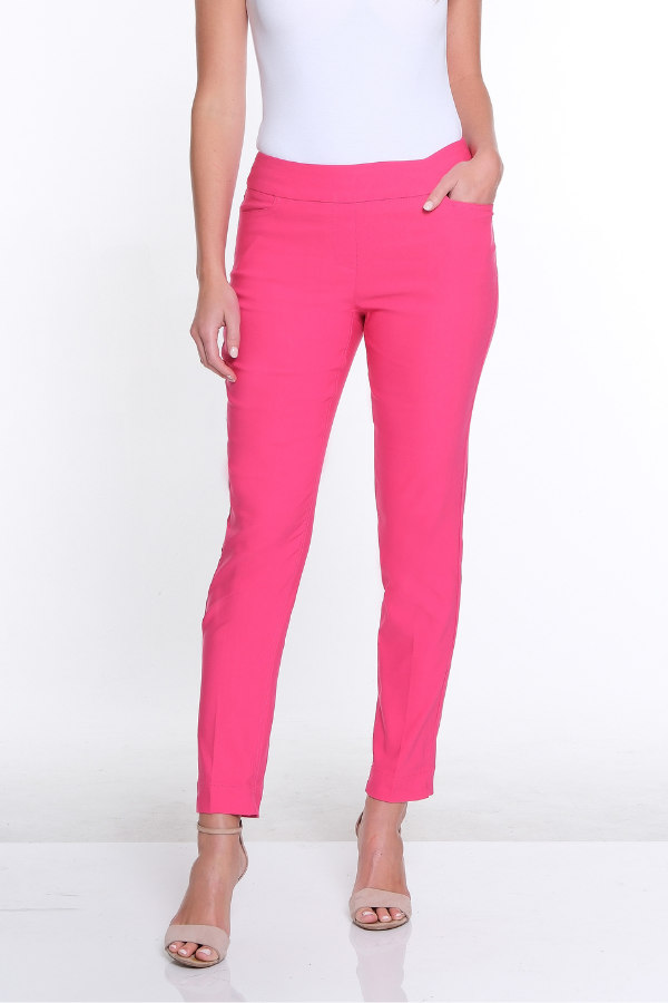 Solid Ankle Pant-Bright Pink