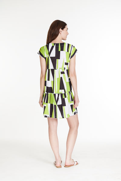 Tiered Dress - Abstract Multi