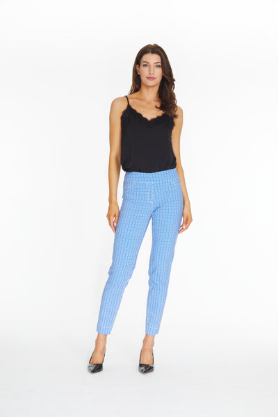Pull-On Ankle Pant - Blue Print