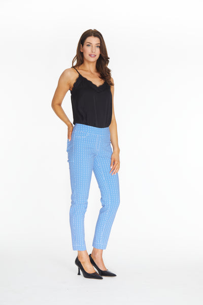 Pull-On Ankle Pant - Blue Print