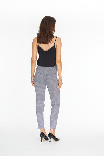 Pull-On Ankle Pant - Black/White Print