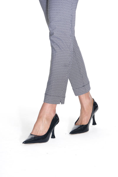 Pull-On Ankle Pant - Black/White Print