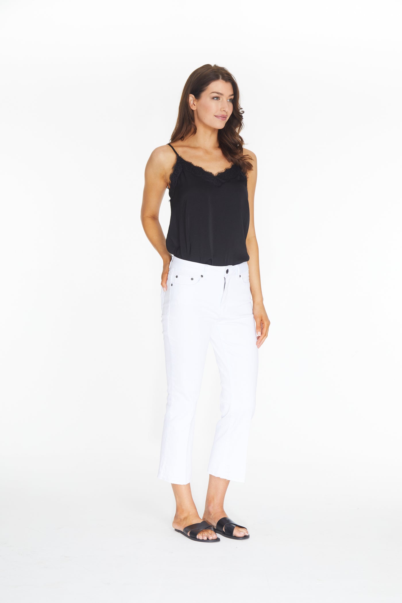 Released Hem Crop Jean - White