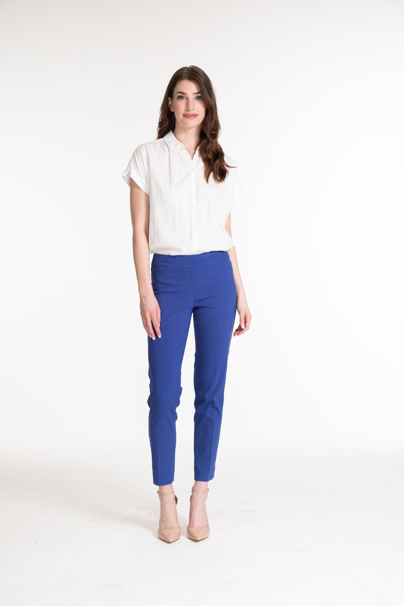 PULL-ON ANKLE PANT - Blueberry