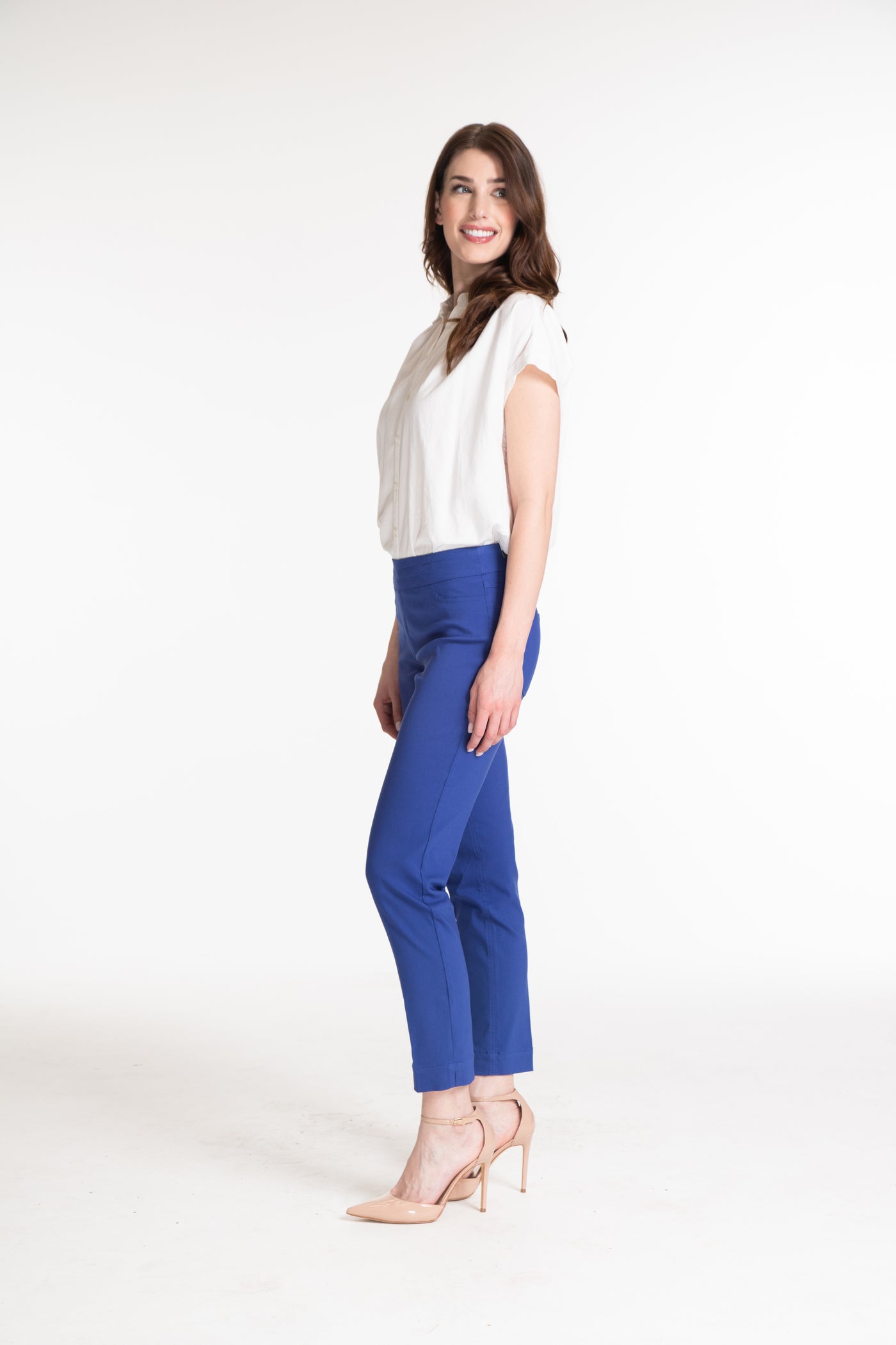 PULL-ON ANKLE PANT - Blueberry