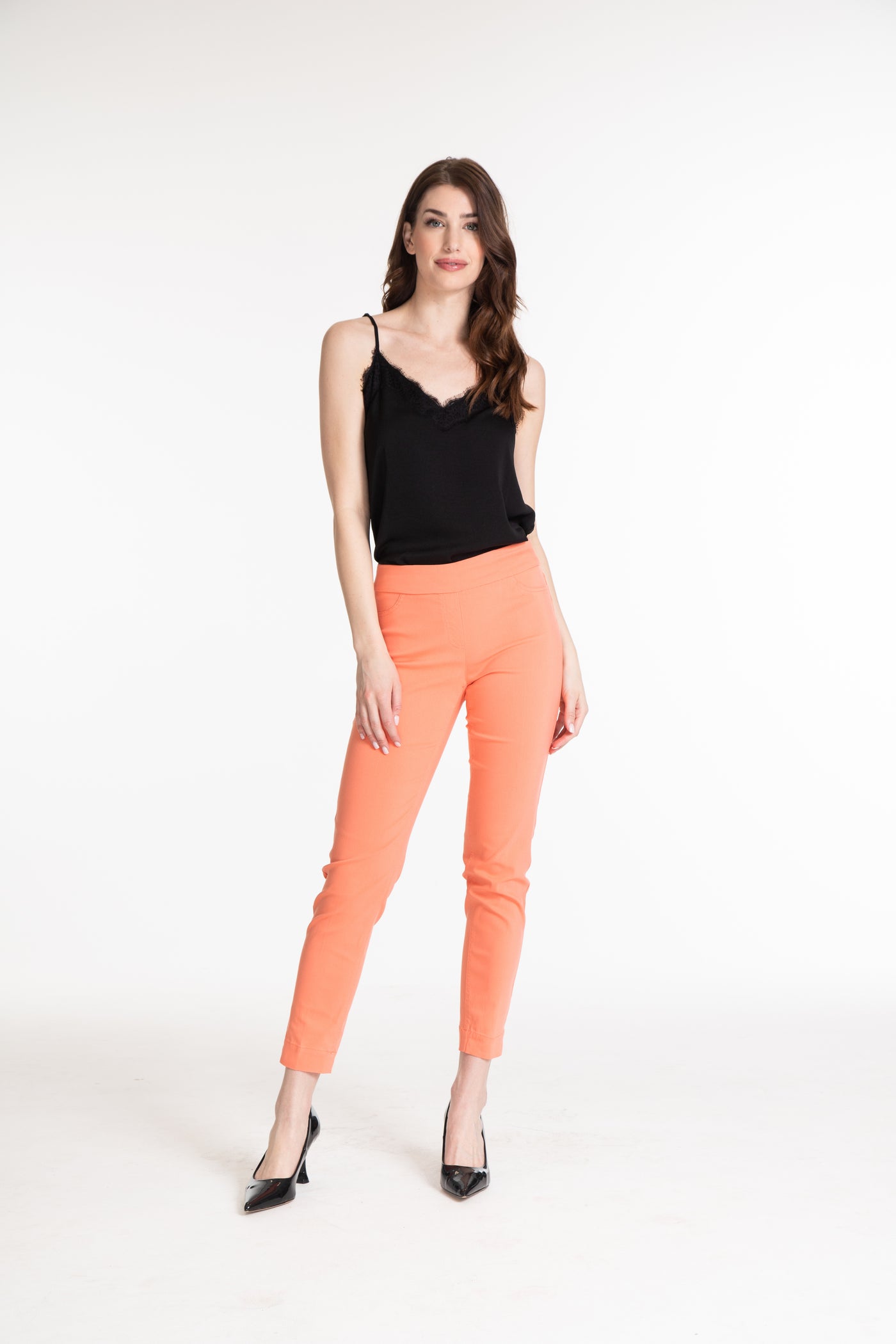 PULL-ON ANKLE PANT - Coral