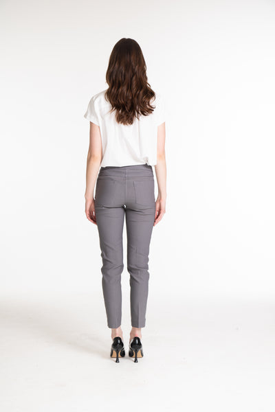 PULL-ON ANKLE PANT WITH REAL FRONT AND BACK POCKETS - Dark Charcoal